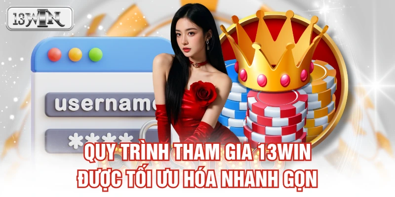 Quy trình tham gia 13WIN được tối ưu hóa nhanh gọn